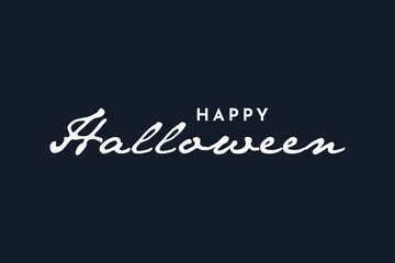Happy Halloween lettering. Handwritten calligraphy for greeting cards, posters, banners, flyers and invitations. Happy Halloween text, holiday background