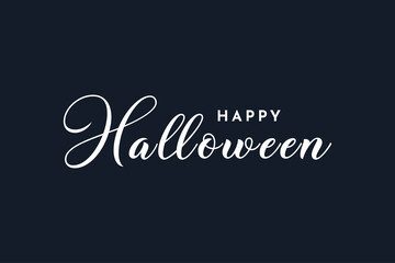 Naklejka na ściany i meble Happy Halloween lettering. Handwritten calligraphy for greeting cards, posters, banners, flyers and invitations. Happy Halloween text, holiday background