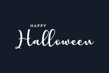 Happy Halloween lettering. Handwritten calligraphy for greeting cards, posters, banners, flyers and invitations. Happy Halloween text, holiday background