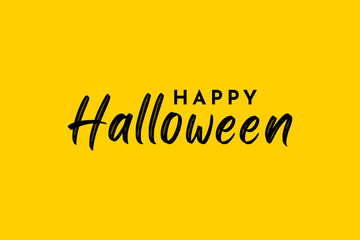 Happy Halloween lettering. Handwritten calligraphy for greeting cards, posters, banners, flyers and invitations. Happy Halloween text, holiday background