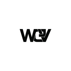 Obraz premium wev initial letter monogram logo design