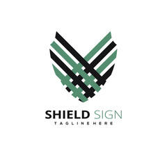 Shield Security Logo Design. Vector Illustrator Graphic Templates