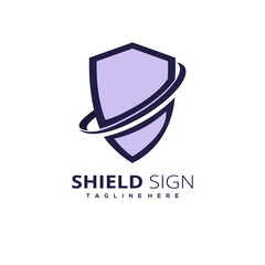 Naklejka premium Shield Security Logo Design. Vector Illustrator Graphic Templates