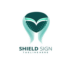Shield Security Logo Design. Vector Illustrator Graphic Templates
