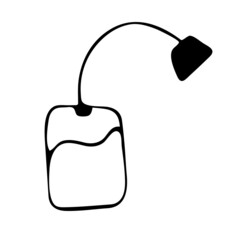 Simple doodle of a tea bag. Vector illustration