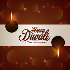 Creative vector illustration of happy diwali background