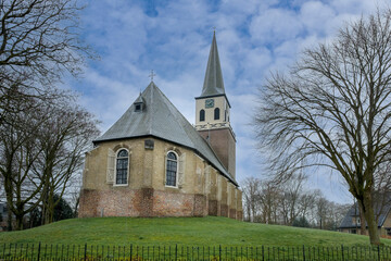Fototapeta na wymiar The Kerk op de Hoogte is a church building in Wolvega, municipality of Weststellingwerf, Friesland Province, The Netherlands