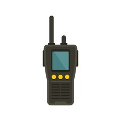 Walkie talkie communication icon flat isolated vector