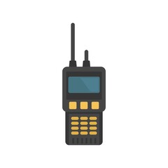 Walkie talkie radio icon flat isolated vector