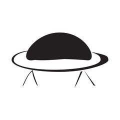 Space Aliens. UFO icon isolated on a white background in EPS10