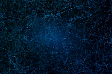 abstract blue background closeup of mold. Neural network