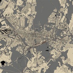 map of the city of Karlsruhe, Germany
