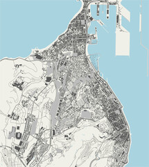 map of the city of Las Palmas de Gran Canaria, Spain