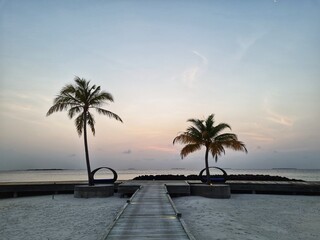 sunset on the beach