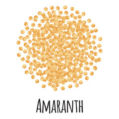 Amaranth for template farmer market design, label and packing. Natural energy protein organic super food.
