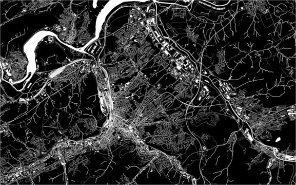 map of the city of Hagen, Germany