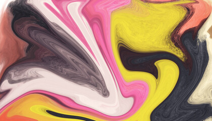 Abstract background. Liquid ink colors pattern, wallpaper artwork, digital watercolor art painting. Raster illustration