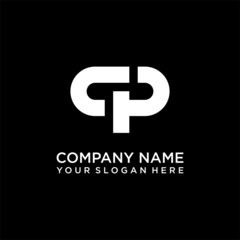 CP letter linked minimal modern logo