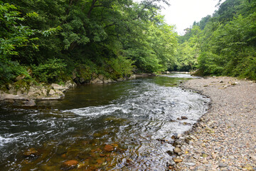 Puente de las Brujas and Leitzaran river. Andoian, Gipuzkoa, Basque Country, Spain