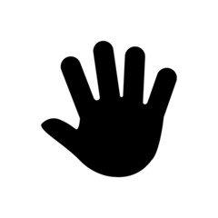 Vector icon - shape of open hand, gesturing.