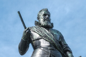 Statue Louis van Nassau in Leeuwarden, Friesland province, The Netherlands
