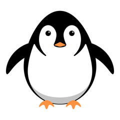 Penguin, bird. Vector cartoon illustration.