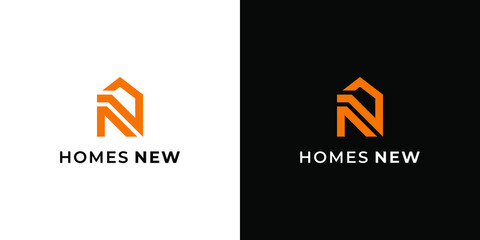 N logo with house, perfect for new housing logo