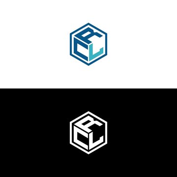 RCL CRL unique style vector logo design template