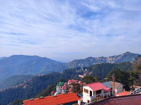 houses on the mountain in India