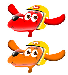 犬,バイクヘルメット,顔