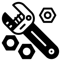 wrench glyph icon