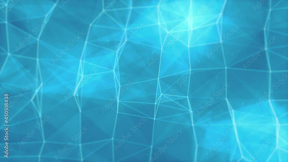 Poster Abstract Hi-Tech Plexus Facets And Tiles Seamless Loop/ 4k animation of an abstract high technology background with plexus facets and tiles seamless moving and looping