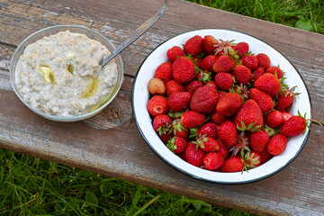 Fresh ripe delicious strawberries