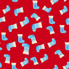 blue seamless background. Christmas, New Year illustration