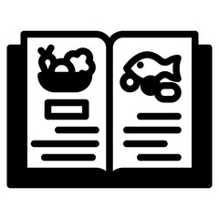 recipe book glyph icon