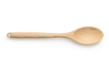 Isolated wooden spoon on white background