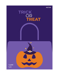 Happy Halloween poster. Perfect illustration for poster, banner, cover, background. Halloween poster vector concept illustration.