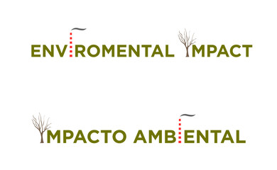 impacto ambiental, contaminación, huella ecológica, energía sustentable, logo, marketing, vector, concepto, cambio climático.