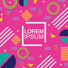 Memphis background with abstract colorful geometric shape, can be used for banner sale, wallpaper, for, brochure,Magazine Cover, Poster, Etc.