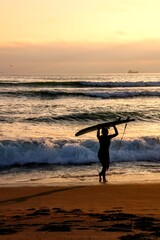 sunset on the beach