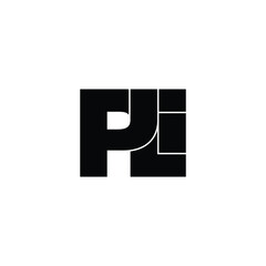 PLI letter monogram logo design vector