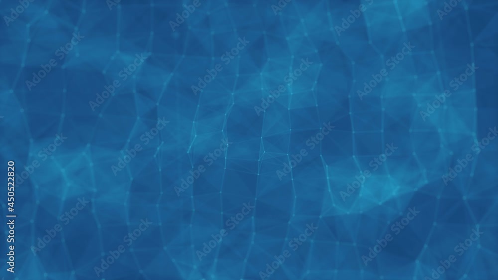 Poster Abstract Hi-Tech Plexus Facets And Tiles Seamless Loop/ 4k animation of an abstract high technology background with plexus facets and tiles seamless moving and looping