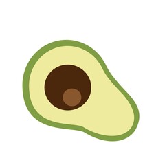 image of a avocado on a white background