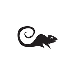 Chameleon icon logo design template