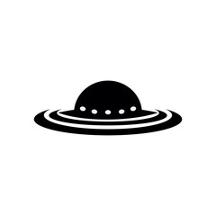 UFO icon logo design template