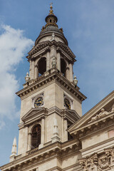 Fototapeta na wymiar Architecture St. Stephen's Basilica, Roman Catholic basilica in Budapest, Hungary.