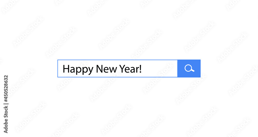 Poster happy new year 2020 search query in search bar for browser. creative design for celebration and seas