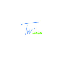 Tw handwritten logo for identity