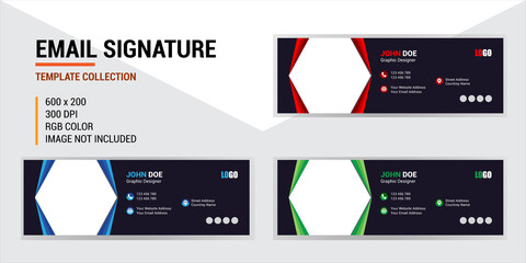 Email Signature Template Vector Design