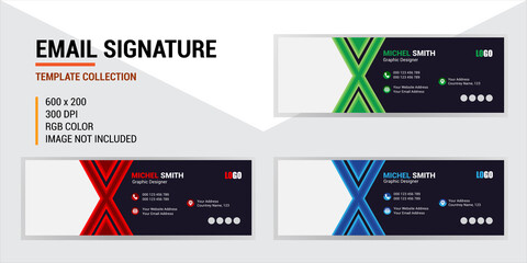 Email Signature Template Vector Design
